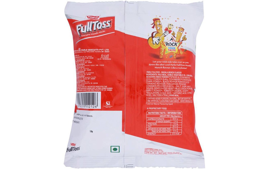 Parle Full Toss Masala Munch   Pack  45 grams